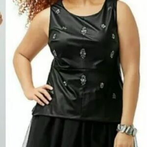 NEW💕Lane Bryant Plus Size Embellished Peplum Top